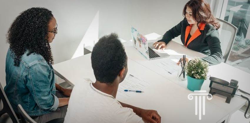 Financial Planner meeting with Family in Tellico Village office.